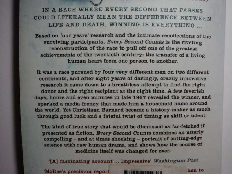 Every Second Counts : The Extraordinary Race to Transplant the First Human Heart - Paperback