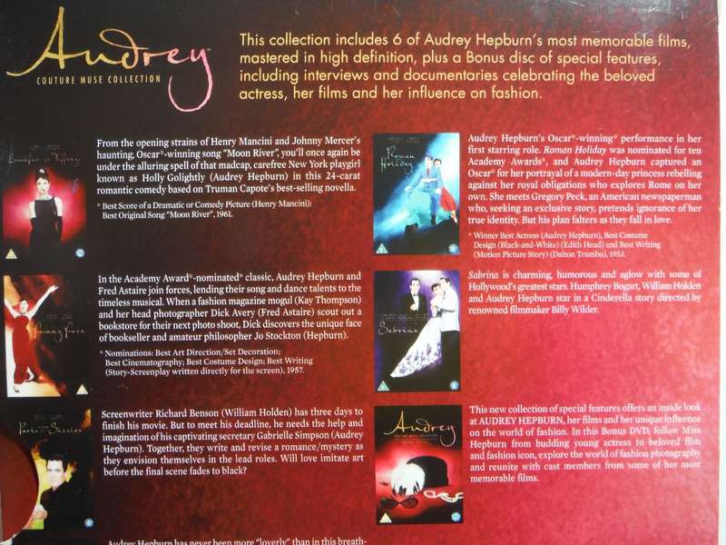 Audrey : Couture Muse Collection - Audrey Hepburn 6 Movie Boxset - 7 DVD Set