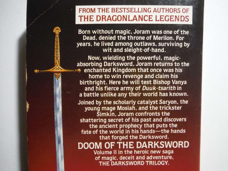 The Darksword Trilogy : Volume 2 : Doom of the Darksword - Paperback - Margaret Weis