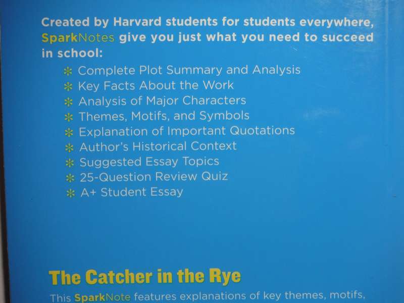The Catcher in the Rye - Paperback - J.D. Salinger and Sparknotes Study Guide