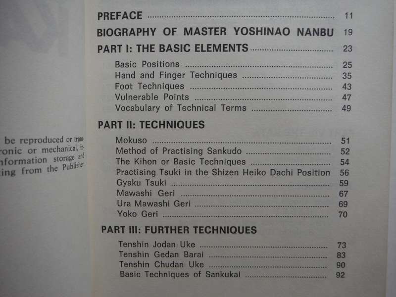 Sankukai Karate - Paperback - Me Yoshinao Nanbu - 1974