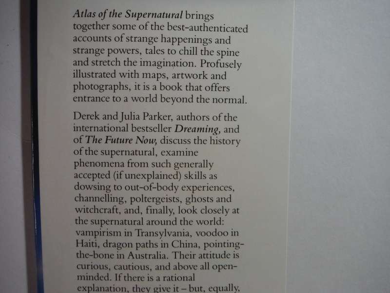 Atlas of the Supernatural - Hardcover - Derek and Julia Parker