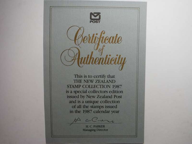 The New Zealand Stamp Collection 1987 - Hardcover with Slipcover and all Stamps Intact