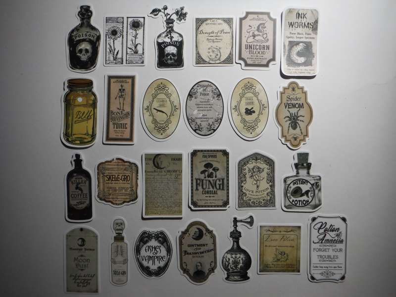 Witchy Potion Label Stickers - 50 Pcs - Lot 2