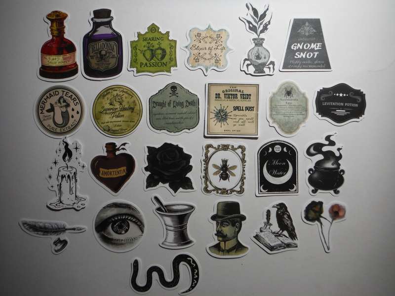 Witchy Potion Label Stickers - 50 Pcs - Lot 2