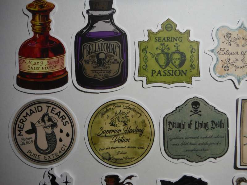 Witchy Potion Label Stickers - 50 Pcs - Lot 2