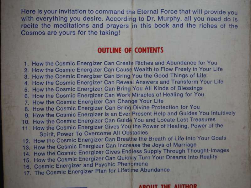 The Cosmic Energizer : Miracle Power of the Universe - Paperback - Joseph Murphy - 1975
