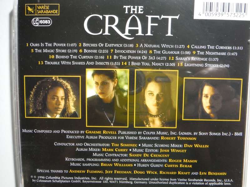 The Craft : Original Motion Picture Score - CD