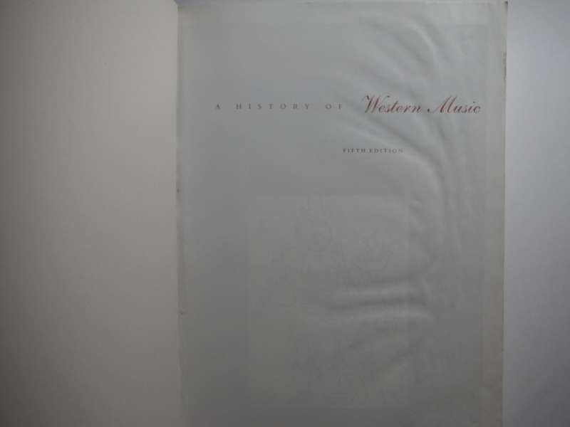 A History of Western Music - Softcover - Donald Jay Grout - Fifth Edition