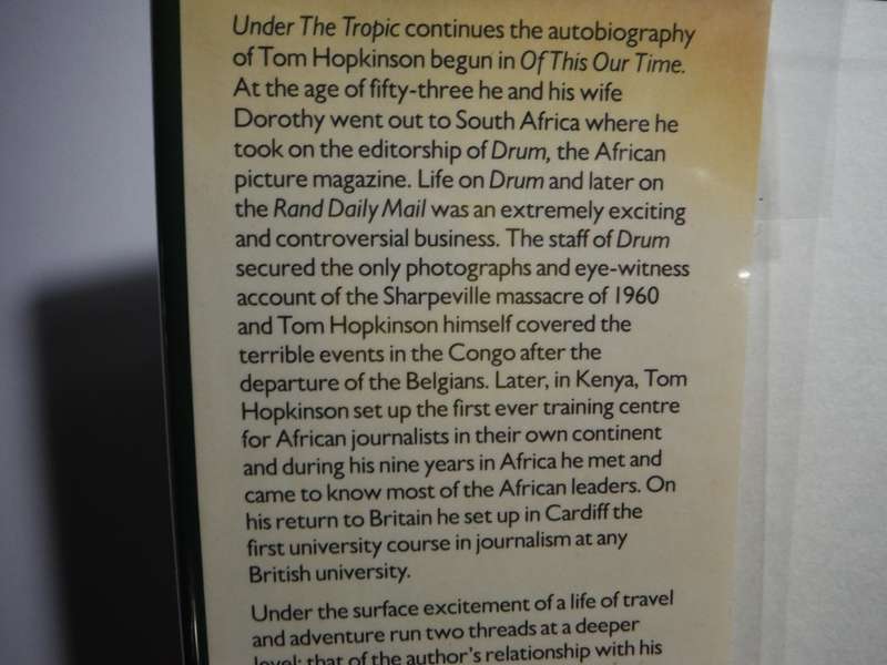 Under the Tropic - Hardcover - Tom Hopkinson - 1984 First Edition
