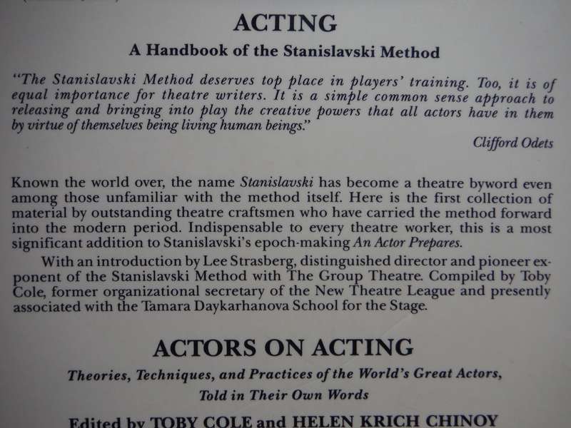 Acting : A Handbook of the Stanislavski Method - Paperback - Toby Cole