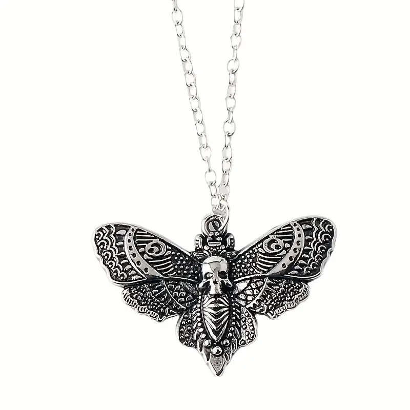Death Moth Pendant Necklace