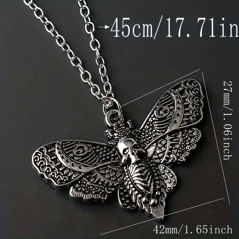 Death Moth Pendant Necklace