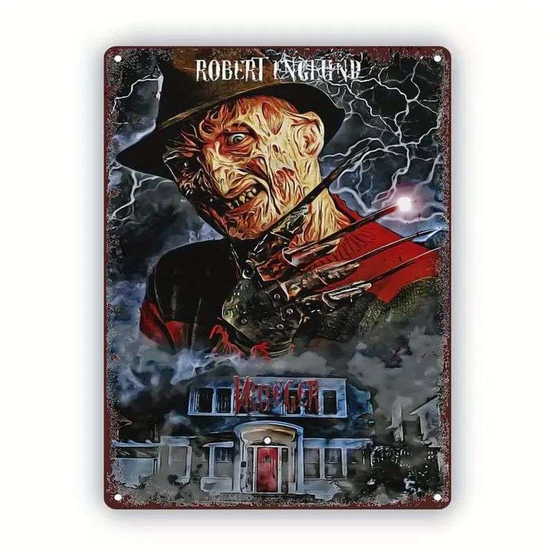 Horror Movie Tin Sign - Freddy Krueger - 30cm x 20cm