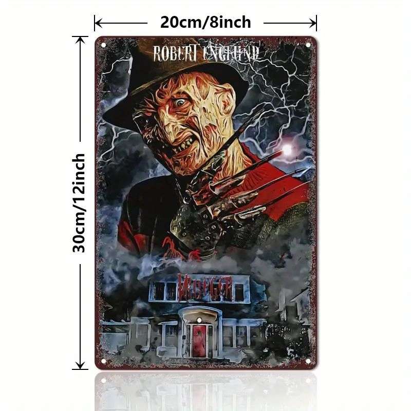Horror Movie Tin Sign - Freddy Krueger - 30cm x 20cm