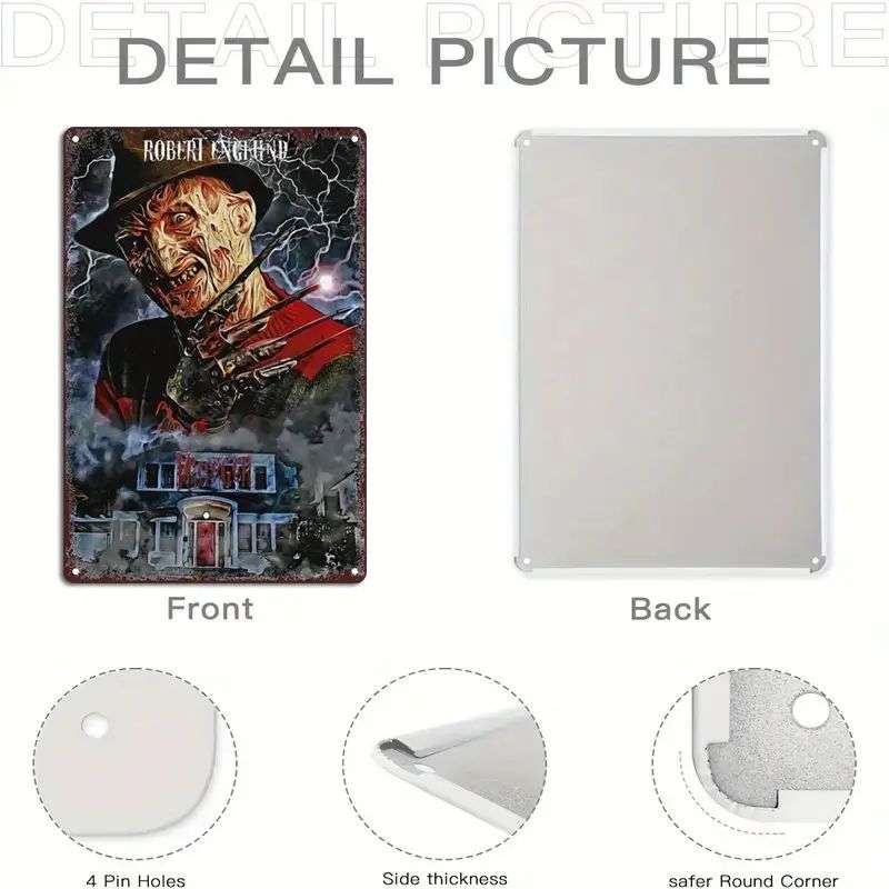 Horror Movie Tin Sign - Freddy Krueger - 30cm x 20cm