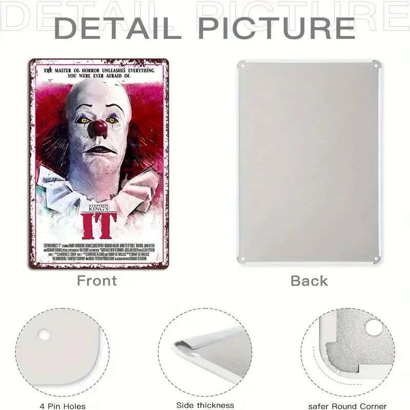 Horror Movie Tin Sign - Stephen King's It - 30cm x 20cm