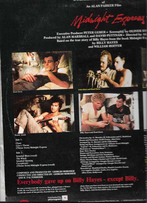 MIDNIGHT EXPRESS- ORIGINAL MOTION PICTURE SOUNDTRACK- GIORGIO MORODER