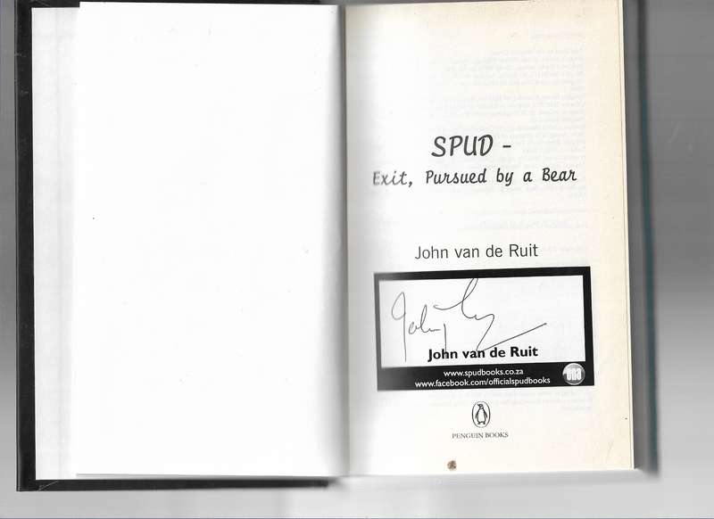SPUD- EXIT PURSUED BY A BEAR- JOHN VAN DE RUIT