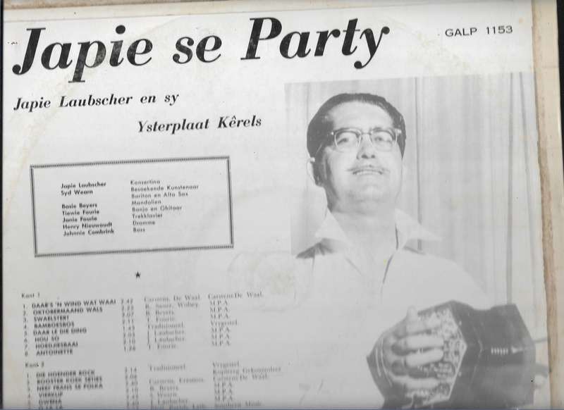 JAPIE SE PARTY- JAPIE LAUBSCHER EN SY YSTERPLAAT KERELS (LP VINYL)