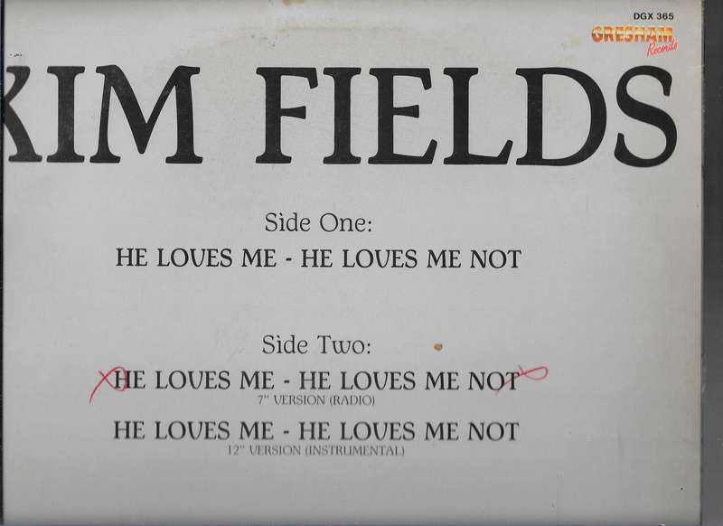 KIM FIELDS- HE LOVES ME- HE LOVES ME NOT (LP VINYL)