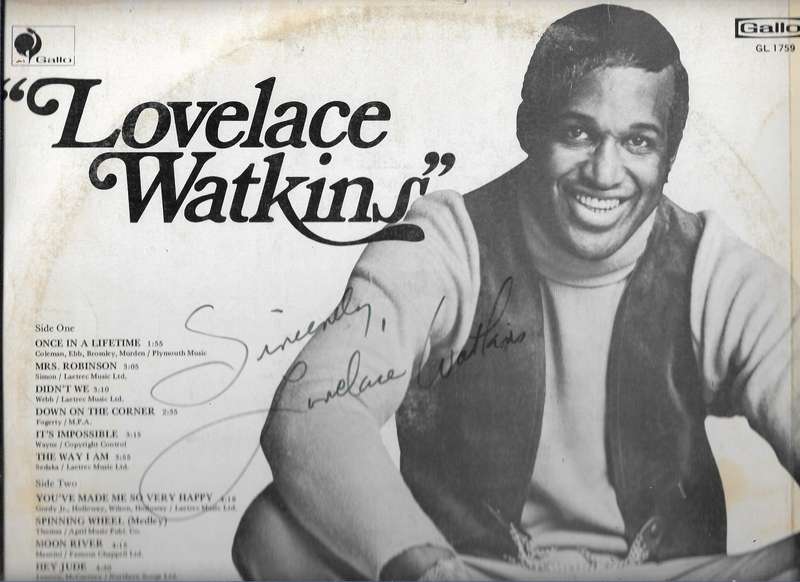 LOVELACE WATKINS- LIVE IN SOUTH AFRICA (AUTOGRAPHED)