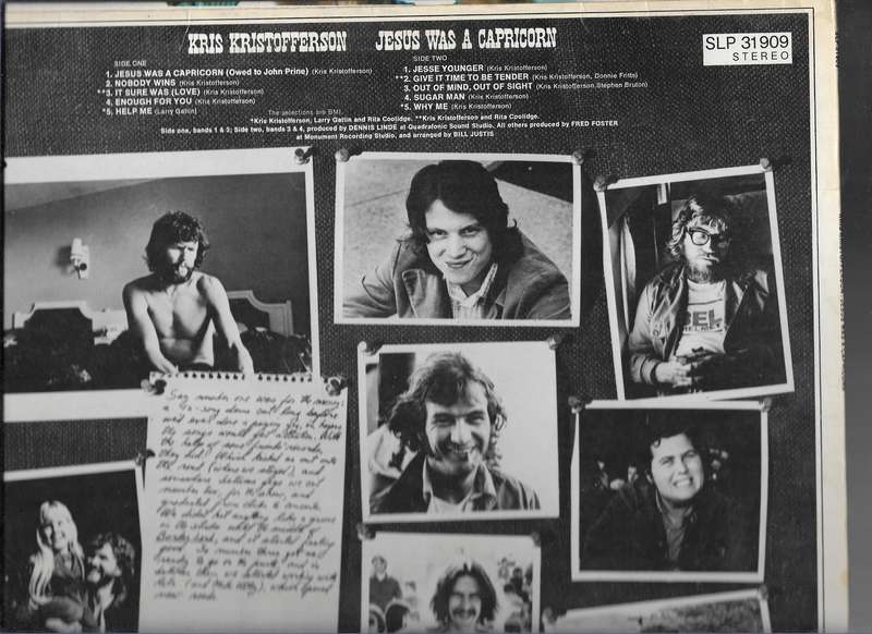JESUS WAS A CAPRICORN- KRIS KRISTOFFERSON (LP RECORD)