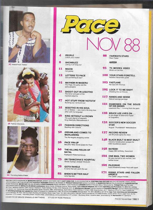 PACE- NOVEMBER 1988- MAGAZINE