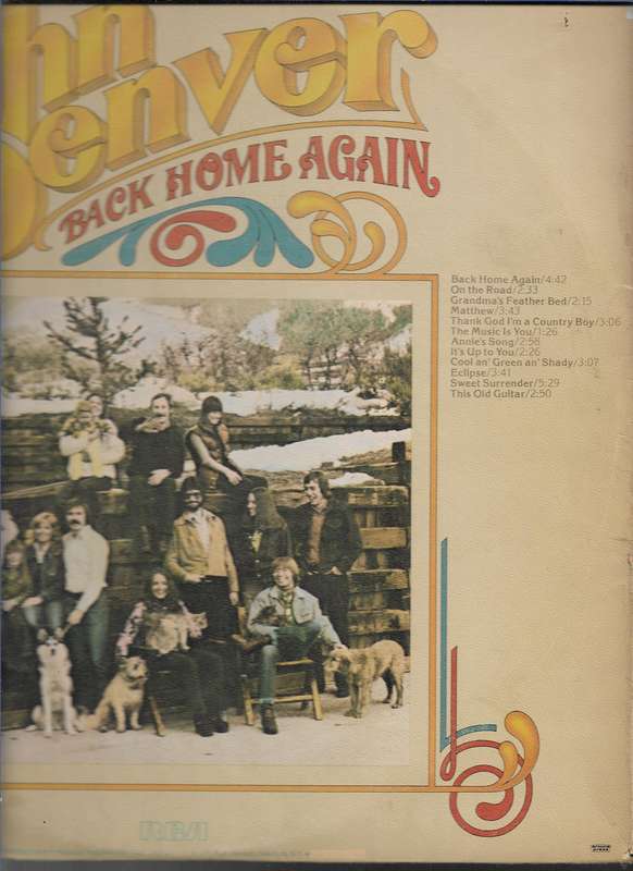 JOHN DENVER- BACK HOME AGAIN (LP VINYL)