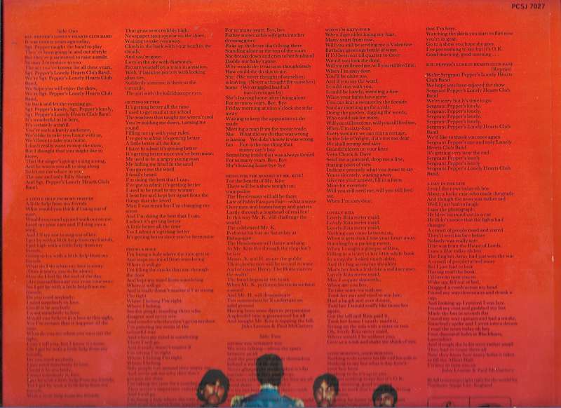 SGT PEPPERS LONELY HEARTS CLUB BAND- THE BEATLES (LP VINYL)