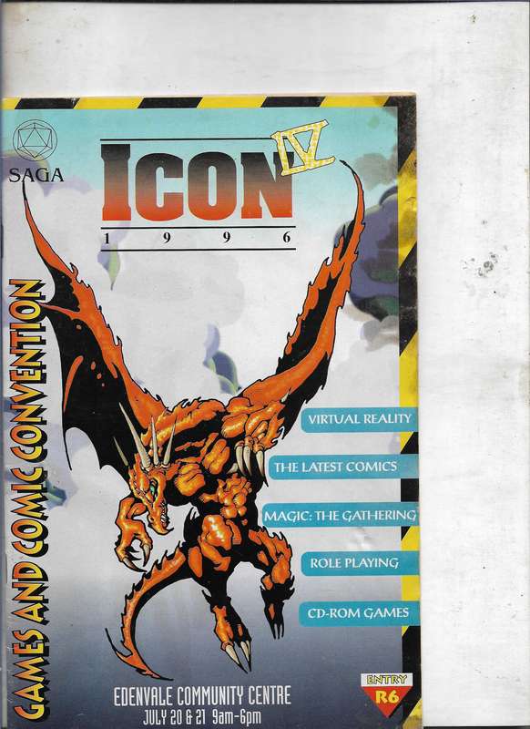 ICON 4- 1996 GAMES AND COMIC CONVENTION MAGAZINE