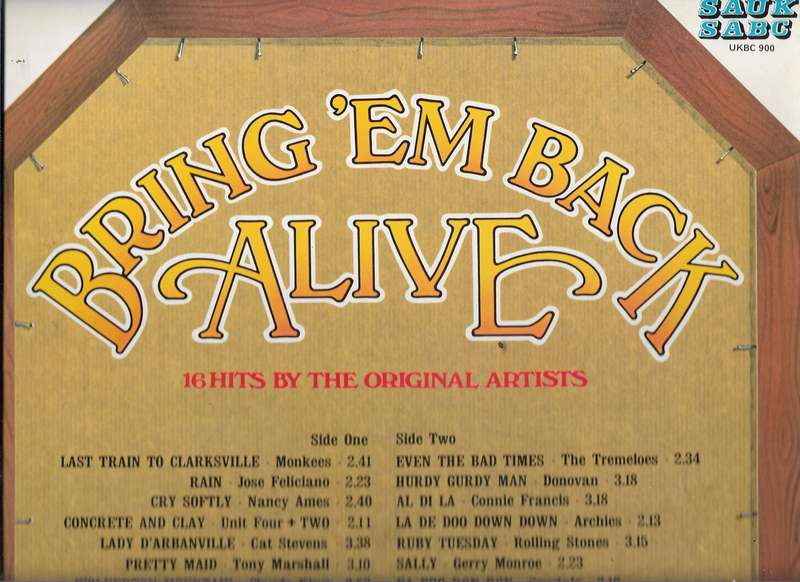 BRING 'EM BACK ALIVE-16 ORIGINAL HITS- RADIO 5 (LP VINYL)
