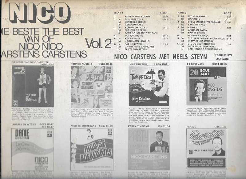NICO CARSTENS- THE BEST OF VOL 2 (lp vinyl)