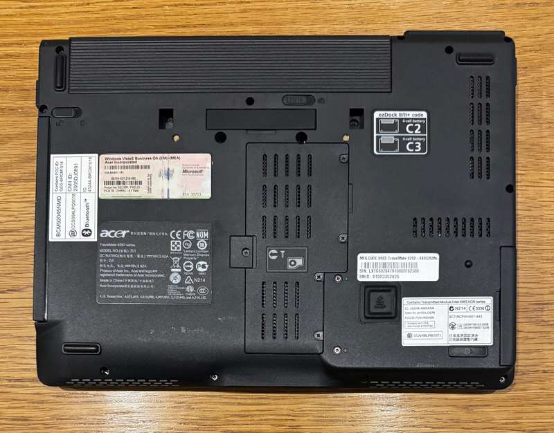 Acer TravelMate 6292 12.1", Intel Core 2 Duo T6400 2.00GHz, 3GB RAM, 250GB HDD