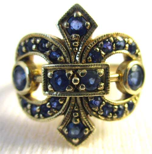 Genuine Blue Sapphired in 9ct Gold Ring