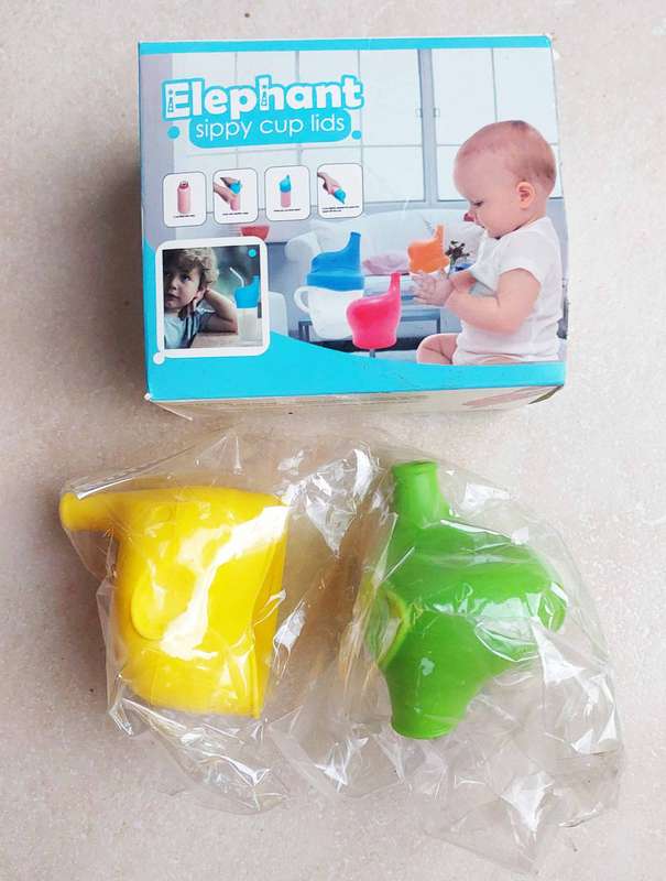 Elephant Silicone Sippy Cup Lids  2-Pack