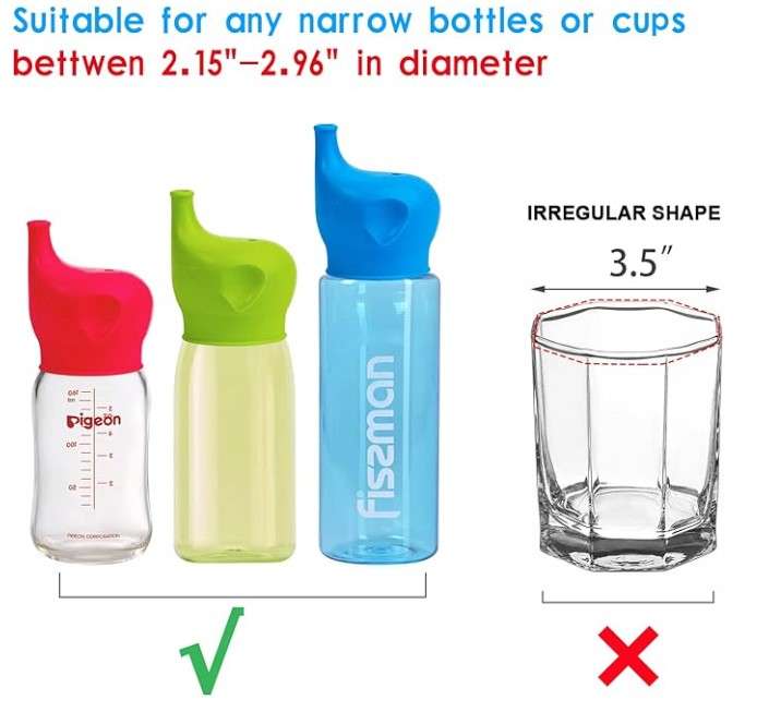 Elephant Silicone Sippy Cup Lids  2-Pack