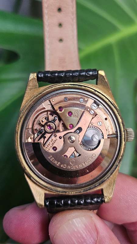 Stunning oxblood mens 38mm Omega Geneve