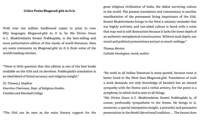 Bhagavad Gita As it Is (New, Hard cover)