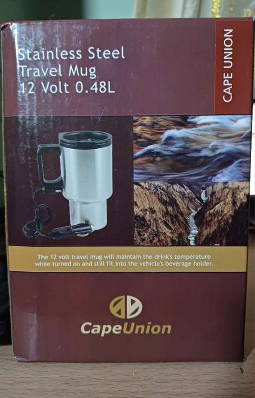 Cape Union Stainless Steel Travel Mug 12V 0.48l