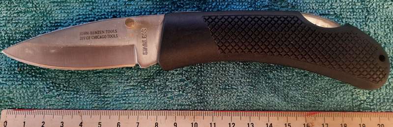 Lock Blade pocket knife  John Benzen Tools Div of Chicago Tools
