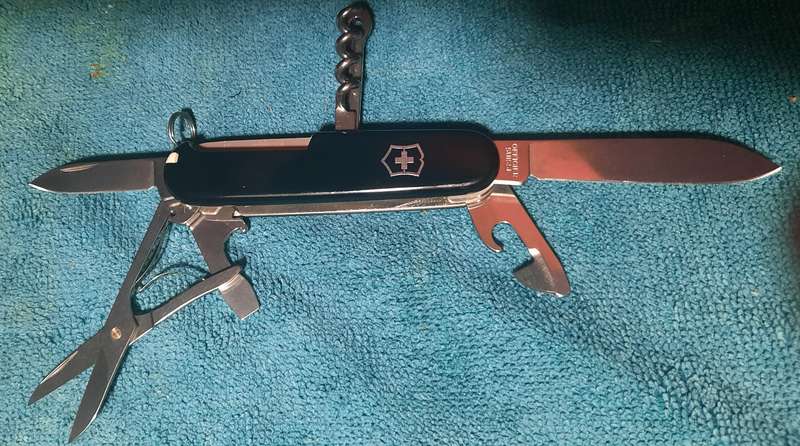 Swiss Army Knife .Victorinox- Climber with logo on one scale KSW Kantonsspital Winterthur