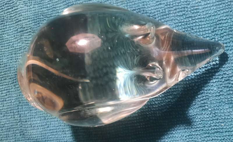 Paper Weight Glass Mouse  Length 11 cm x Hight 6  Width 6.5 cm Weight 445 Gram