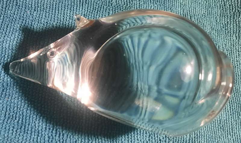 Paper Weight Glass Mouse  Length 11 cm x Hight 6  Width 6.5 cm Weight 445 Gram