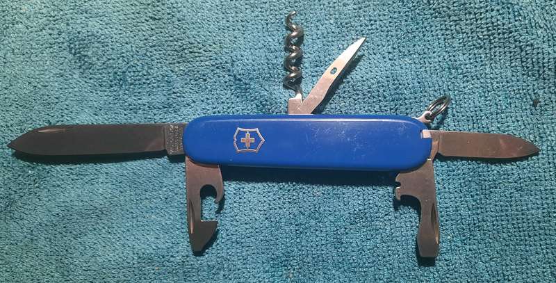 Victorinox Swiss Army Knife -  Spartan/Standard Spartan Blue Scales with Prisco logo  on scale