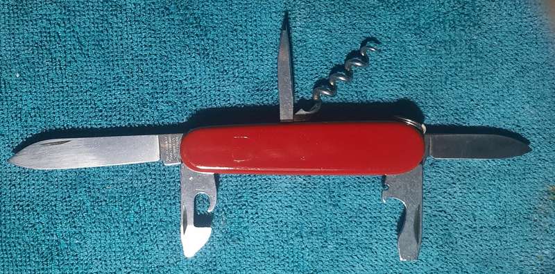 Victorinox Swiss Army Knife -  Spartan/Standard Older Spartan Red Scales with SAPREF SAFTY  on scale