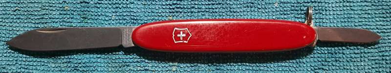 Swiss Army knife  Excelsior   Victorinox Red scales Anikem Logo on scales
