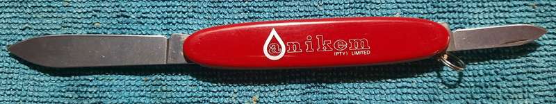 Swiss Army knife  Excelsior   Victorinox Red scales Anikem Logo on scales