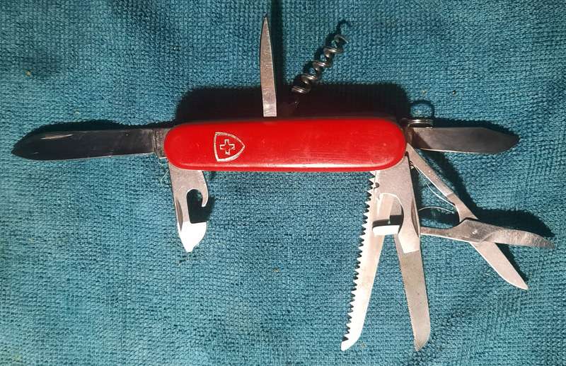 Victorinox - Swiss Army Knife Victoria 91 mm Name unknown Rare 5 grooved cork screw