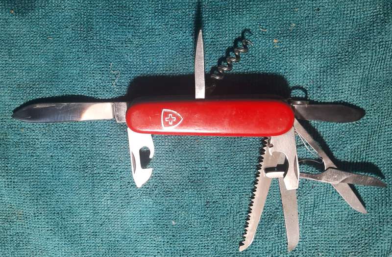 Victorinox - Swiss Army Knife Victoria 91 mm Name unknown Rare 5 grooved cork screw